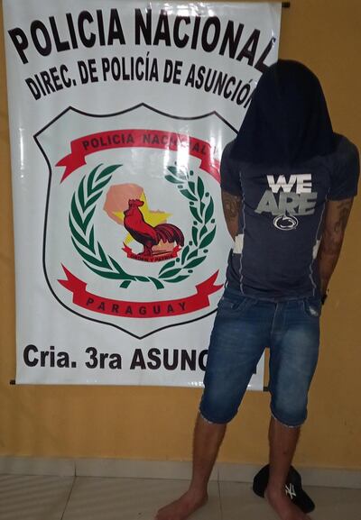 Jorge Matías Acosta Colmán, de 26 años, detenido.