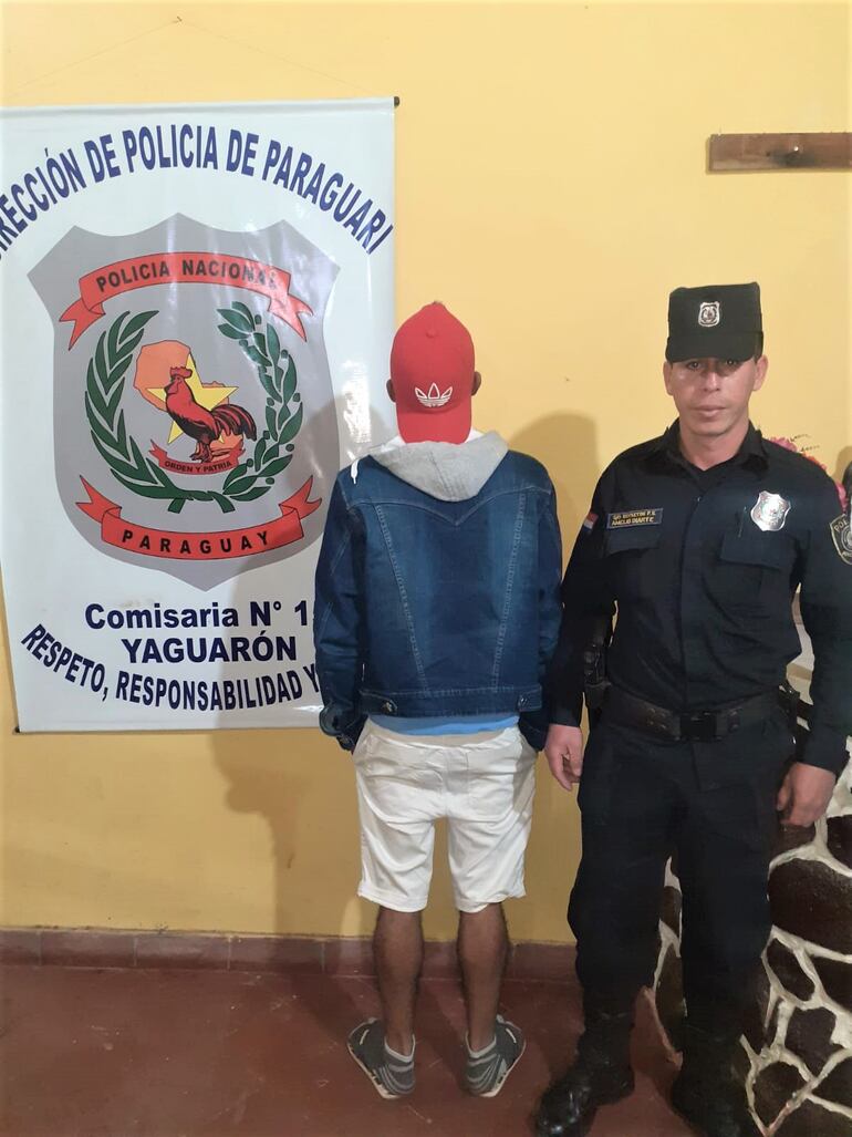 Una persona detenida en Yaguarón quien  tiene orden de captura