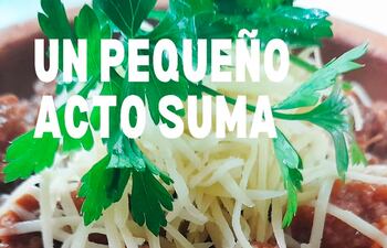 "Un pequeño acto suma" se denominada el almuerzo solidario a favor de Nimia Manchini de 78 años.