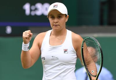Ashleigh Barty, tenista australiana y número 1 del mundo, celebra su pase a tercera ronda en Wimbledon (EFE).