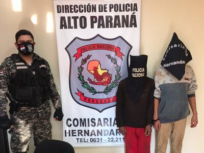 La dupla de sospechoso quedó detenida en la comisaría 5ta. de Hernandarias.
