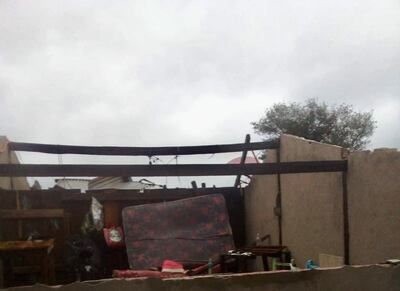 Así quedó la vivienda del comunicador Felipe Rojas, ubicada en el distrito de Horqueta.