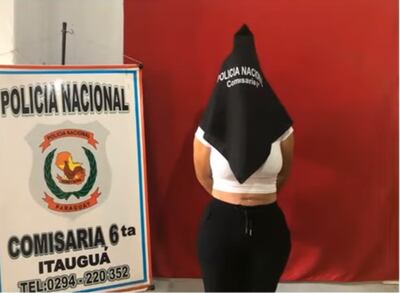 Karen Fabiola Franco Bogarín, detenida por violar su medida de arresto domiciliario.