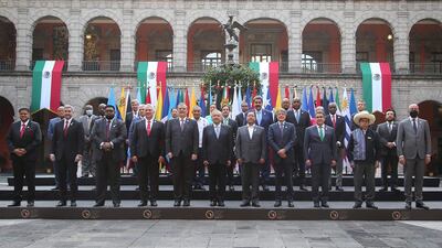 Fotografía cedida hoy por la Presidencia de México, que muestra a los mandatarios asistentes a la cumbre de la Comunidad de Estados Latinoamericanos y Caribeños (Celac), en Ciudad de México.