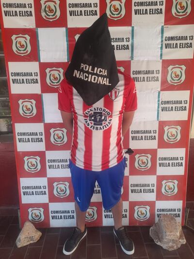 Cristian René Roa Mongelós (27), detenido.