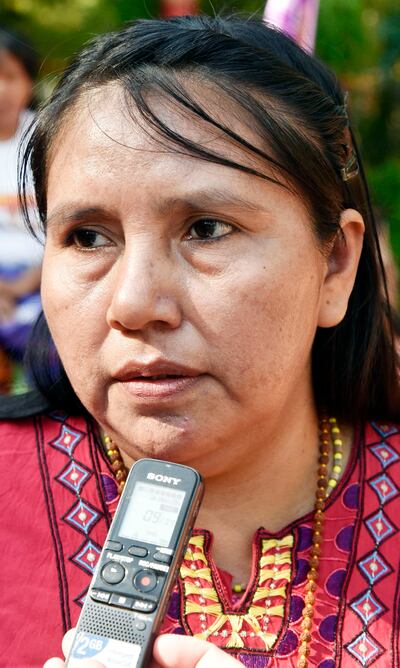 Bernarda Pesoa, dirigente de la comunidad Santa Rosa del Pueblo Qom, ubicada en Cerrito.