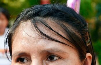 Bernarda Pesoa, dirigente de la comunidad Santa Rosa del Pueblo Qom, ubicada en Cerrito.