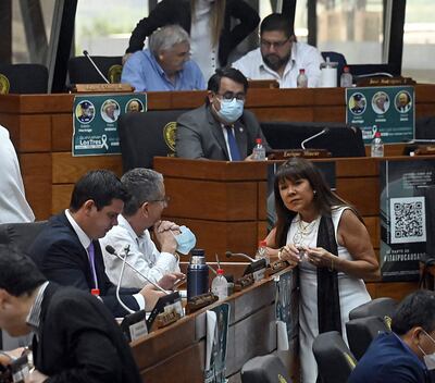 La diputada Celeste Amarilla fue el blanco de críticas de sus colegas, aunque finalmente no pasó de un "cháke" por sus expresiones.