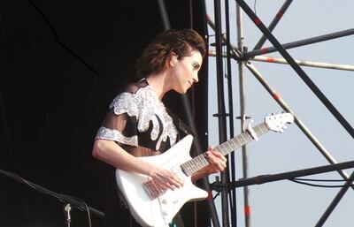 St. Vincent durante su presentación en Asunción, en el año 2015.