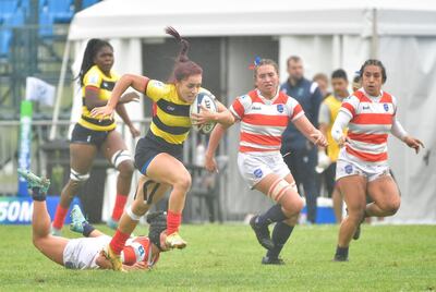 Duras caídas de las Yacaré en el World Rugby Sevens que se realiza en tierra sudafricana.