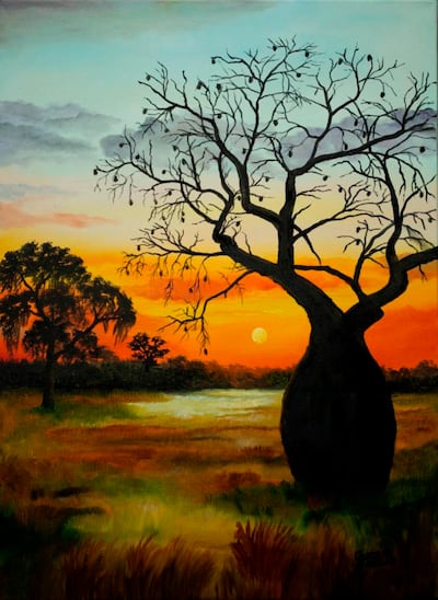 Obra de Gerda Friesen que forma parte de "Paraguay en pinturas".