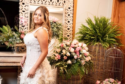 La quinceañera lució un vestido de Stephanie Gosling.