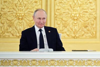 El presidente de Rusia, Vladimir Putin, durante una reunión en Moscú. (EFE/EPA)