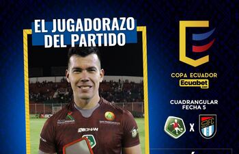 José Verdún fue elegido la figura del partido que Mushuc Runa ganó al 9 de Octubre.