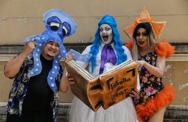 Osvaldo Molinas, Lea Lebros (Álvaro Goiriz) y Lamas Cara (Cedric Bordón) presentarán "El cuento de la Estrella de Mar".
