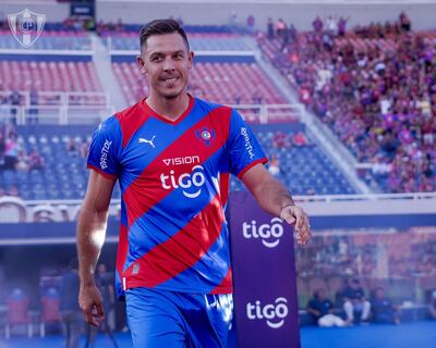 Diego Churín, con la nueva casaca azulgrana.