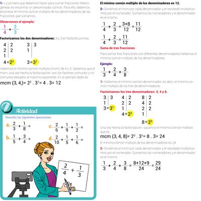 Suma de fracciones con distinto denominador