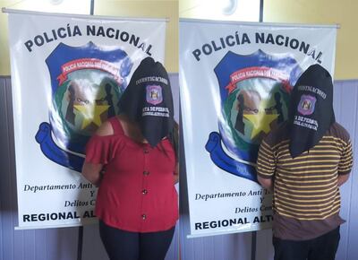 Nelly Vera y Luís Antonio Ramírez Ríos , detenidos.