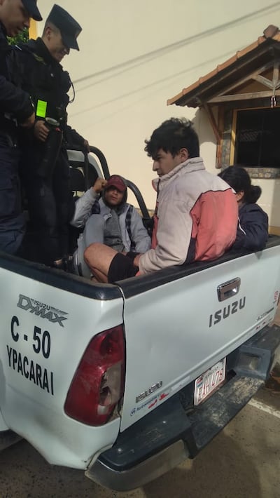 Osvaldo Ramón y César Agustín Montiel Gómez, detenidos.