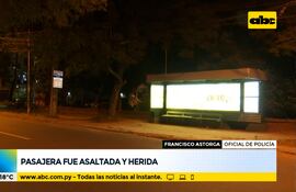 Pasajera fue asaltada y herida mientras esperaba algún bus
