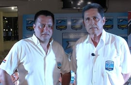 Los anfitriones, Joel Areco y Enrique Estaque, vice y presidente, respectivamente, del Club Asociación de Caza y Pesca.