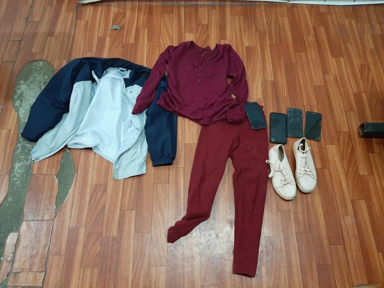 Parte de la evidencia incautada.