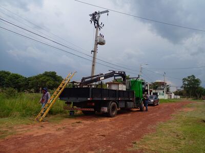 Trabajo realizado en el barrio Santa Barbara de San Estanislao.