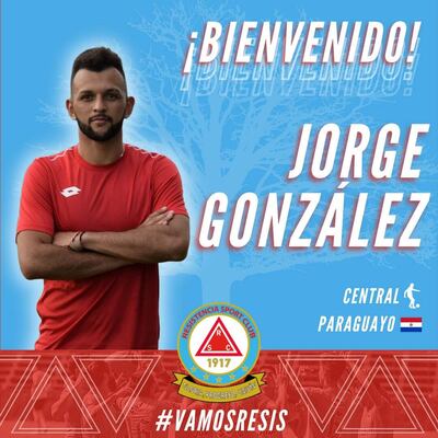 Jorge González Vázquez jugará en  Resistencia SC. Militó en Santo Domingo y Cumbayá, en el ascenso de Ecuador.