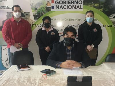 Dr. Eduardo Jara, en conferencia de prensa, cuando informo sobre el caso de Nueva Colombia