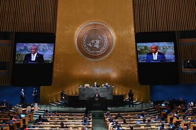 Sesión número 77 de la Asamblea General de las Naciones Unidas en Nueva York