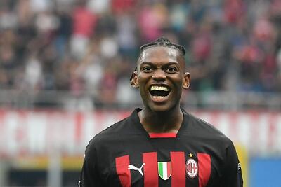 Rafael Leão, 23 años, firmó un doblete y una asistencia para el AC Milan en el Derbi contra Inter.