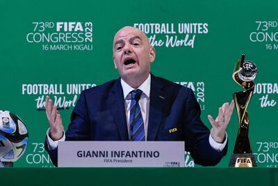 Gianni Infantino, durante el Congreso de la FIFA.