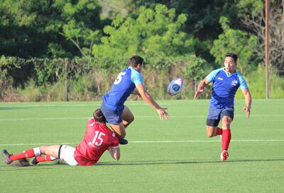 Acción en el juego Yacaré XV contra el team de la Unión Córdoba de Rugby. (Foto de URP)