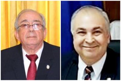 El fallecido exministro de Corte y miembro del CM, Raul Torres Kirmser y su reemplazo Gustavo Miranda Villamayor.