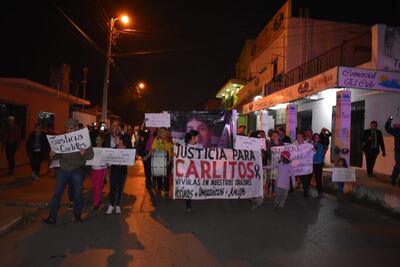 "Justicia para Carlitos", pedían los manifestantes.