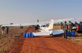 La avioneta había sido interceptada en la reserva de Limoy del distrito de San Alberto.