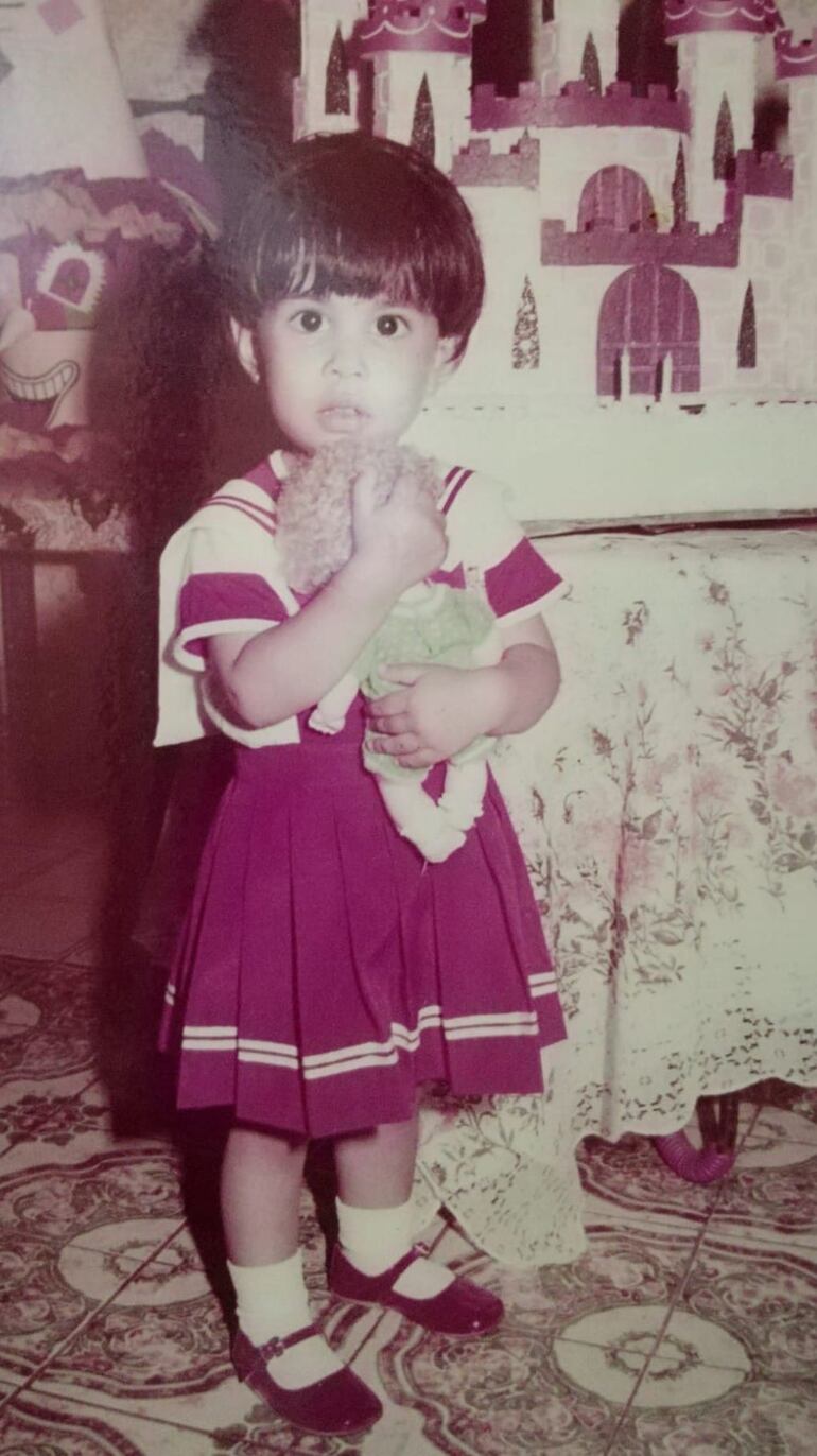 Fabiola Román en su primera infancia.
