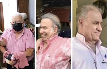 ¿Coincidencia, superstición o código secreto? Juan Carlos Ozorio, Óscar González Daher y Ramón González Daher eligieron el color rosado para rendir cuentas a la justicia.