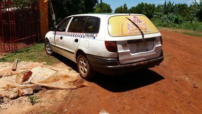 El taxi de la víctima Wilson Joel Duarte Martínez que fue recuperado.