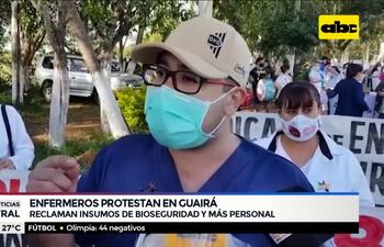 Enfermeros en Guairá piden equipos de bioseguridad