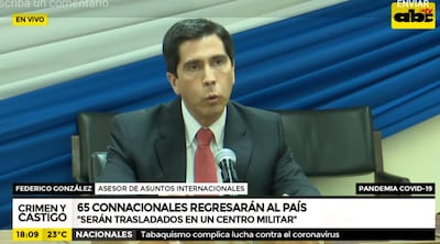 Federico González, ministro de Asuntos Internacionales (Imagen de Archivo).