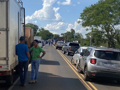 Uno de los cierres en la Ruta PY 03.