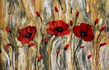 Una de las obras de María Teresa Nogués, de su exposición en el CPJ.