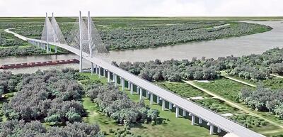 Maqueta de cómo quedaría el puente cuyo diseño fue elaborado por el Consorcio Prointec.