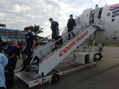 La Albirroja llegó a Venezuela.