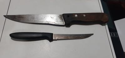 Armas que fueron encontradas en poder de los detenidos y con las que asaltaban según la Policía.