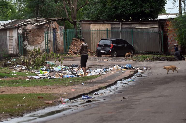 Basura en pleno Parque Caballero.