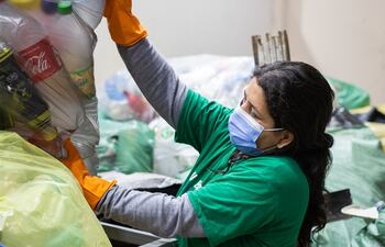 María Griselda Cantero, presidenta de la Asociación de Recicladores del Barrio San Francisco de Asunción.