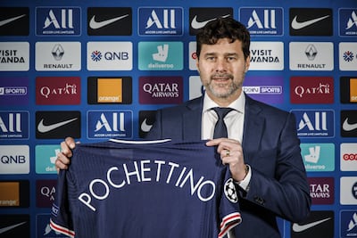 Mauricio Pochettino durante la presentación como nuevo técnico del PSG de Francia.