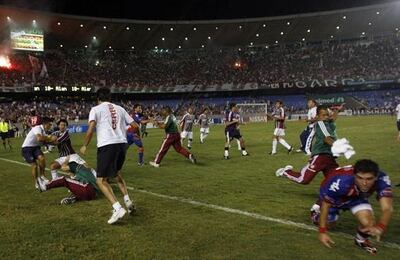 Lo más recordado de aquella serie entre Fluminense y Cerro Porteño. Jugarán por primera vez en Copa Libertadores
